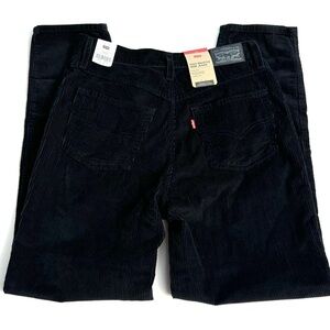 Levi’s High-Waisted Mom Jeans Corduroy Relaxed Black Tapered Women 29x30